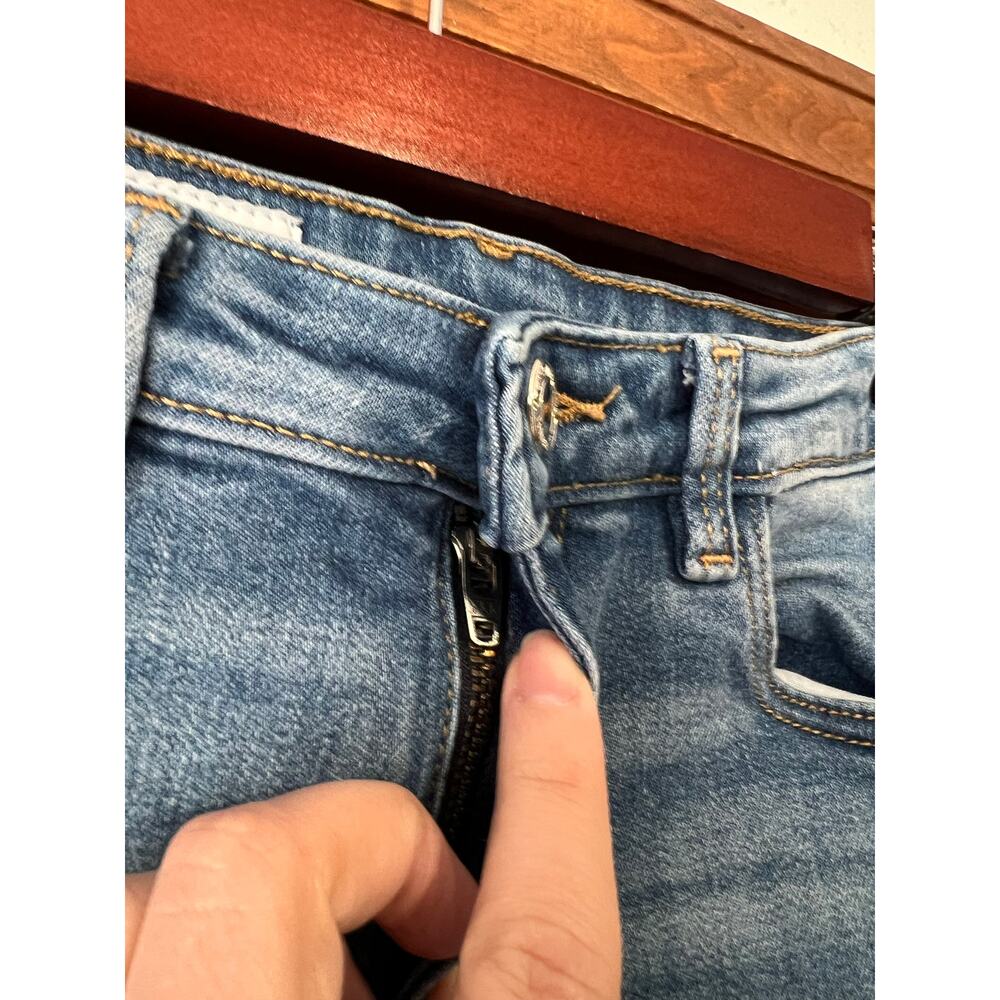 ZARA Girls Skinny Jeans Blue Adjustable Waist Stretch Denim Size 10 (140 cm) - Picture 5 of 11